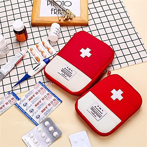 First Aid Kit Bag | Portable Medicine Storage Box & Emergency Kit Organizer Pack of 1 (ASSORTED COLOR)
