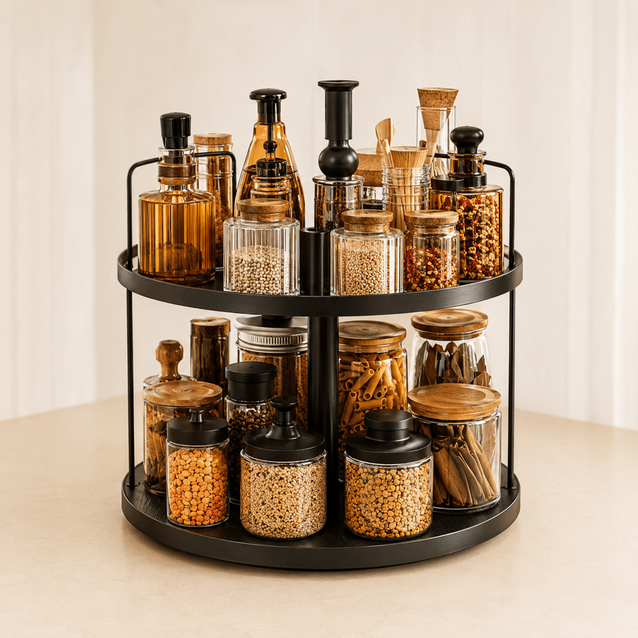 360° Rotating 2-Tier Spice Organizer
