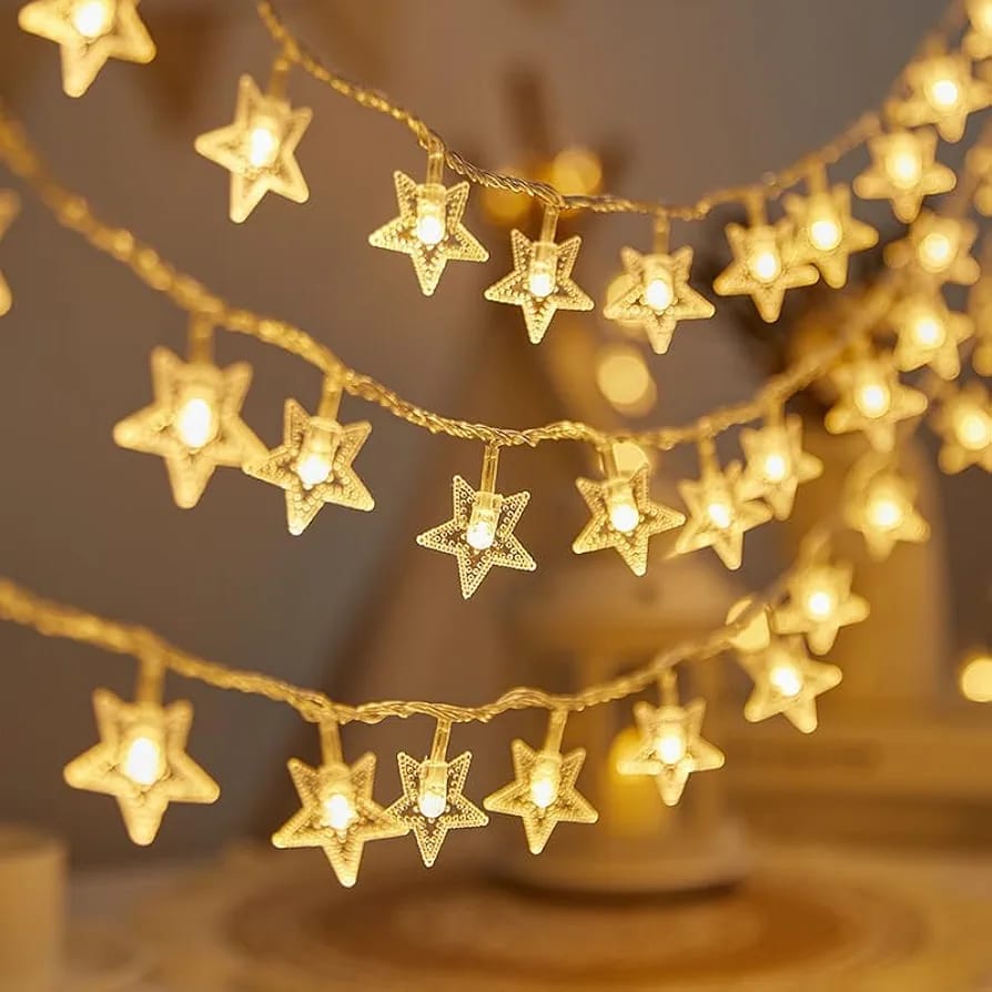 3M Warm White Mini Star Fairy String Lights
