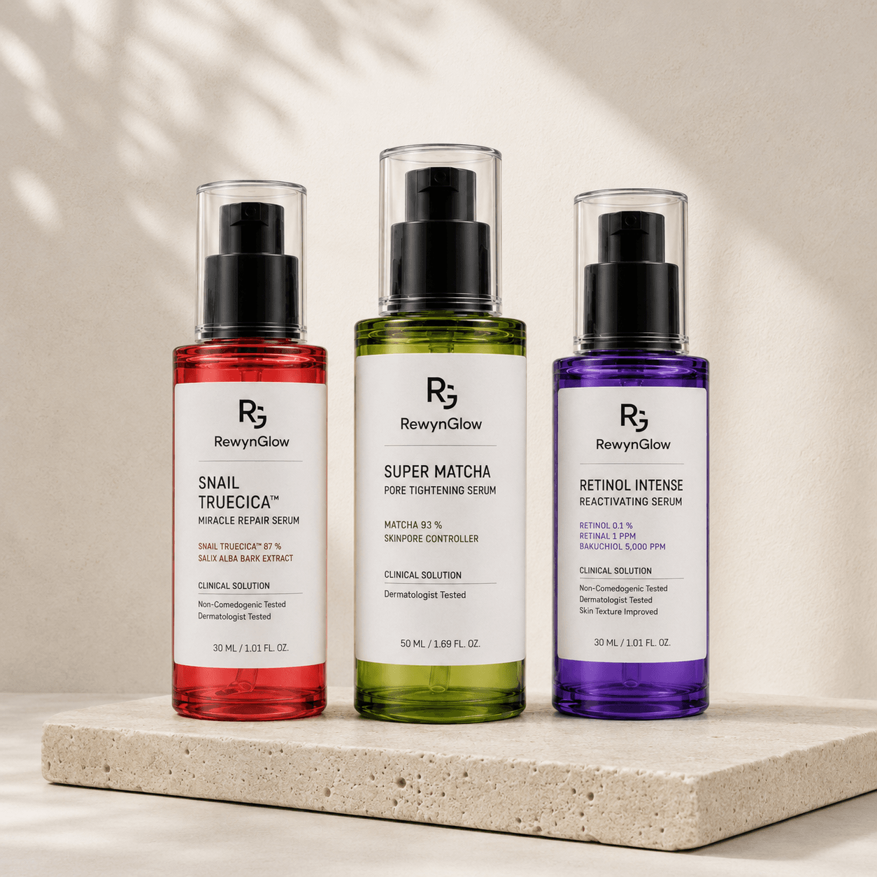 RewynGlow Complete Anti-Aging Serum Trio for Men