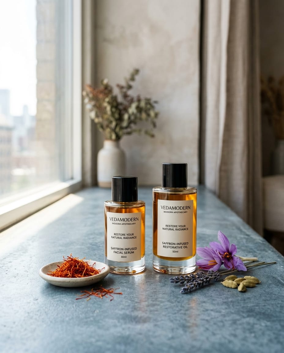Restore Your Natural Radiance with Saffron-Infused Mastery