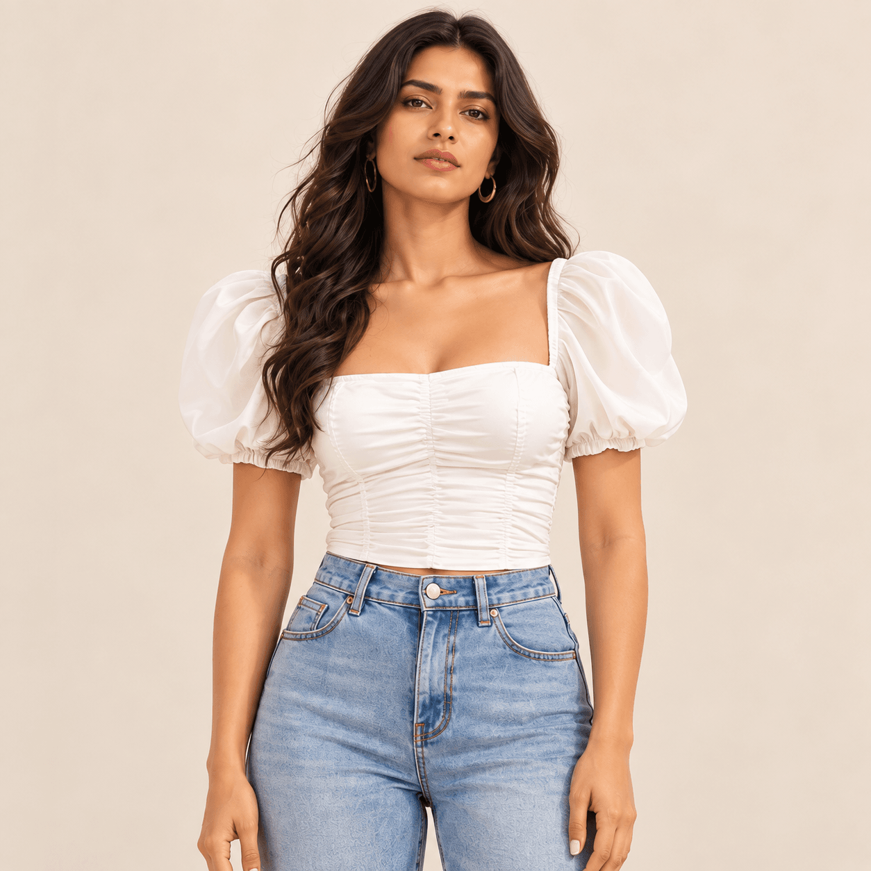 Santorini Ivory Three-Piece Tailored Co-ord Set