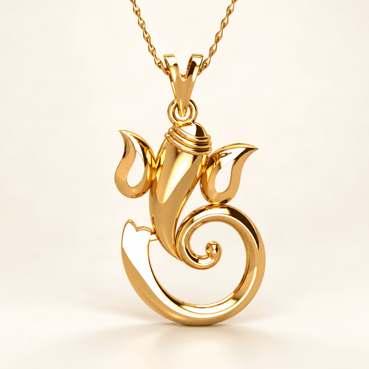 Kavach Ganesha Pendant Necklace | Gold-Tone Minimalist Jewellery